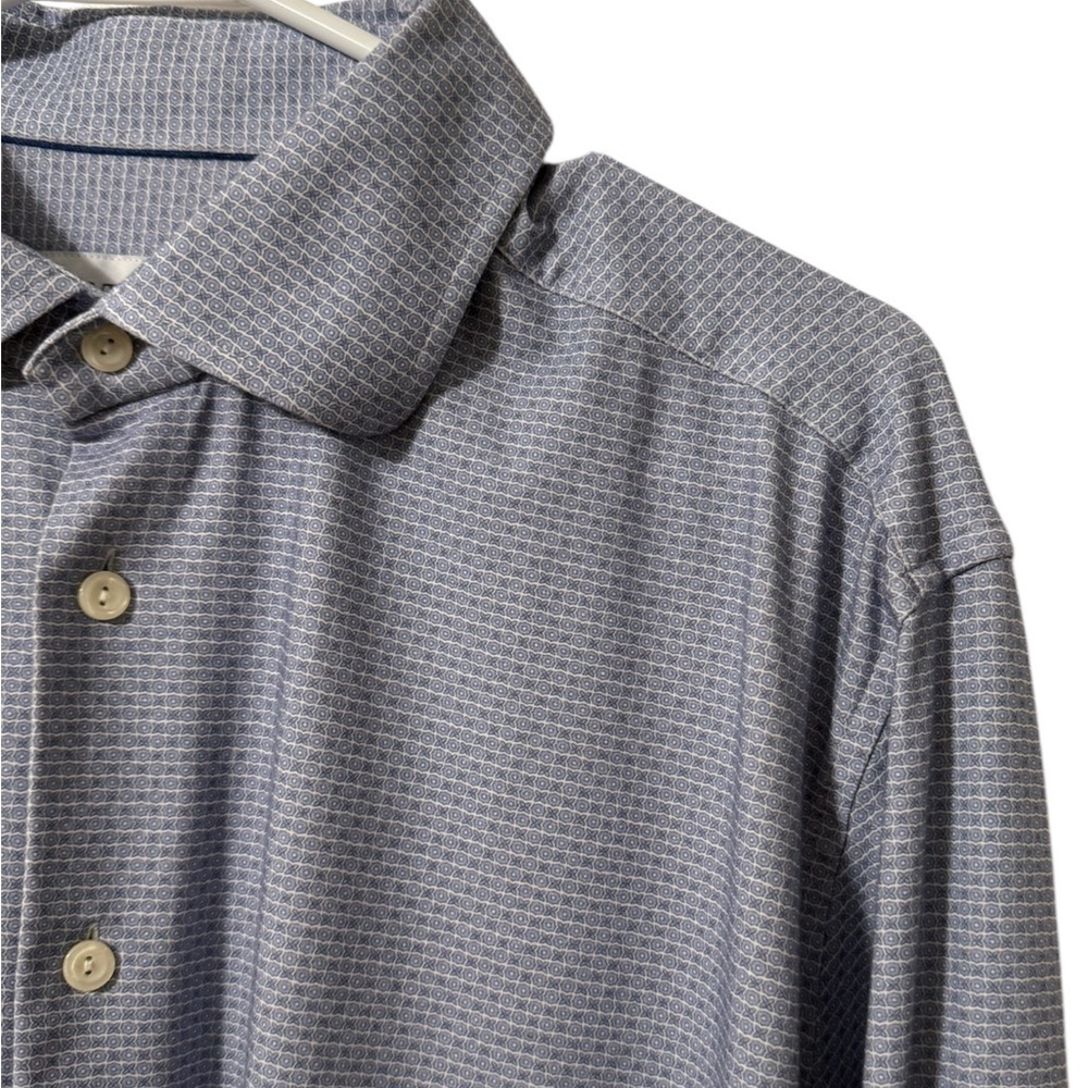 Eton Men’s XL Slim Fit Long Sleeve Button Down Jersey Dress Shirt Neck 17.5